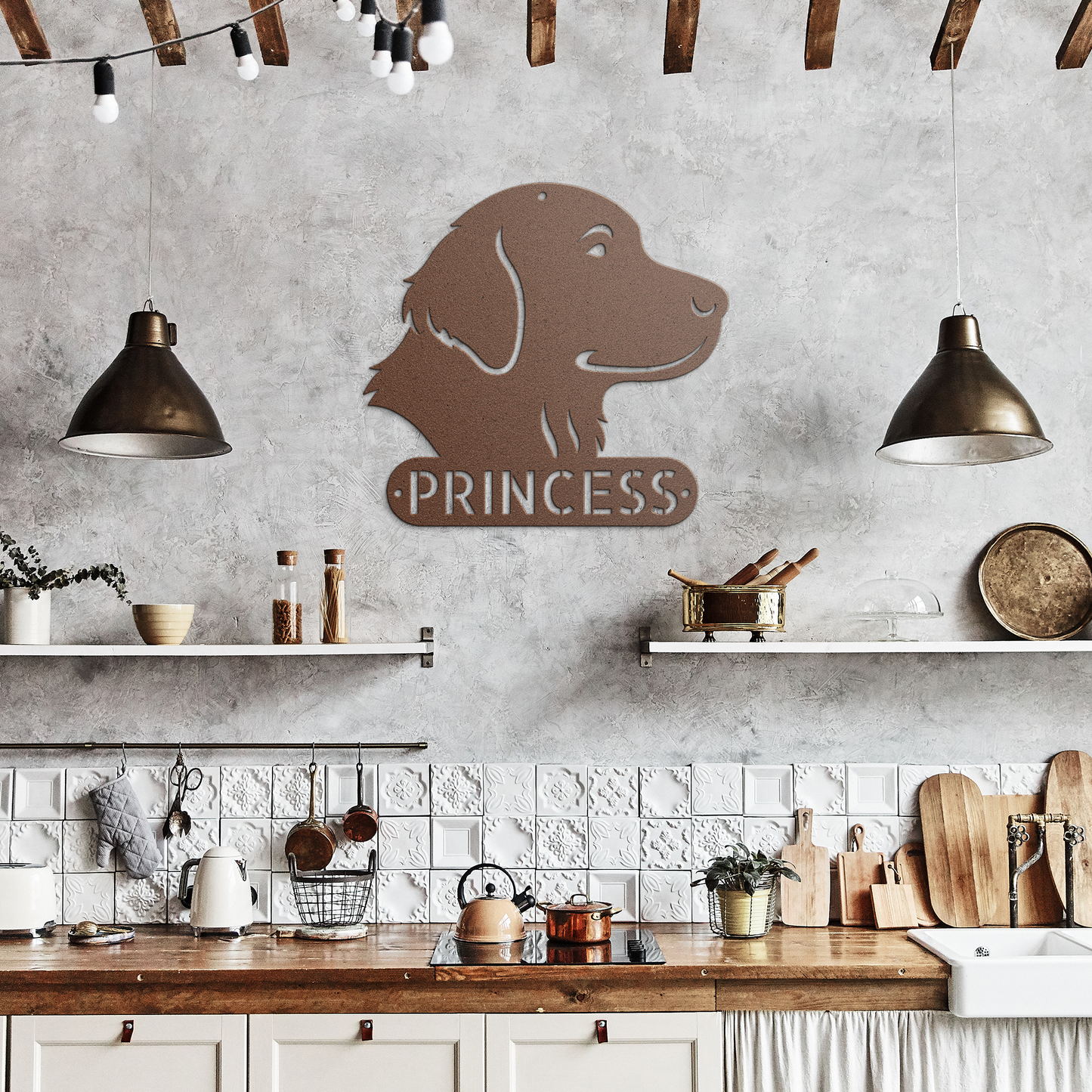 Custom Golden Retriever Head Steel Wall Art