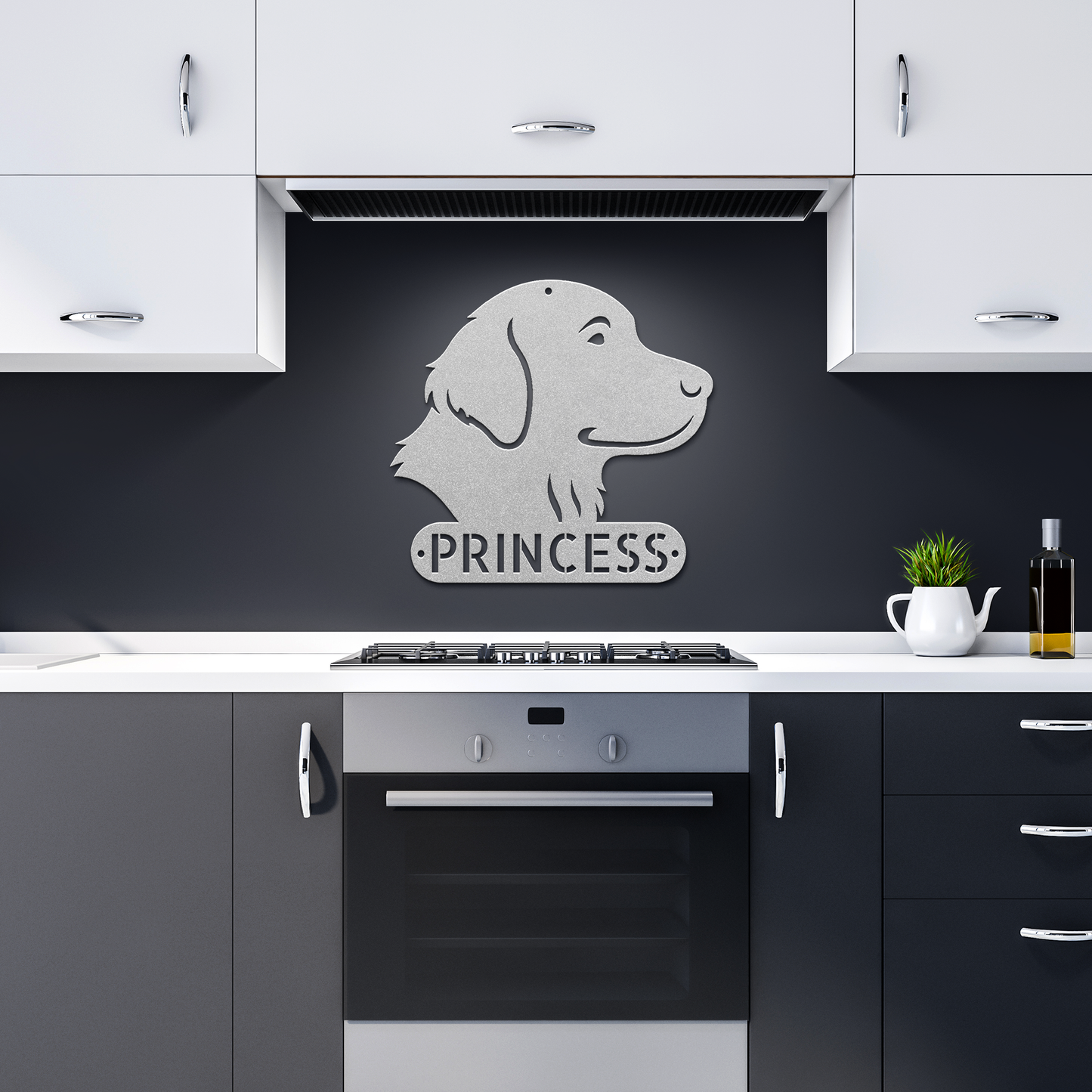 Custom Golden Retriever Head Steel Wall Art
