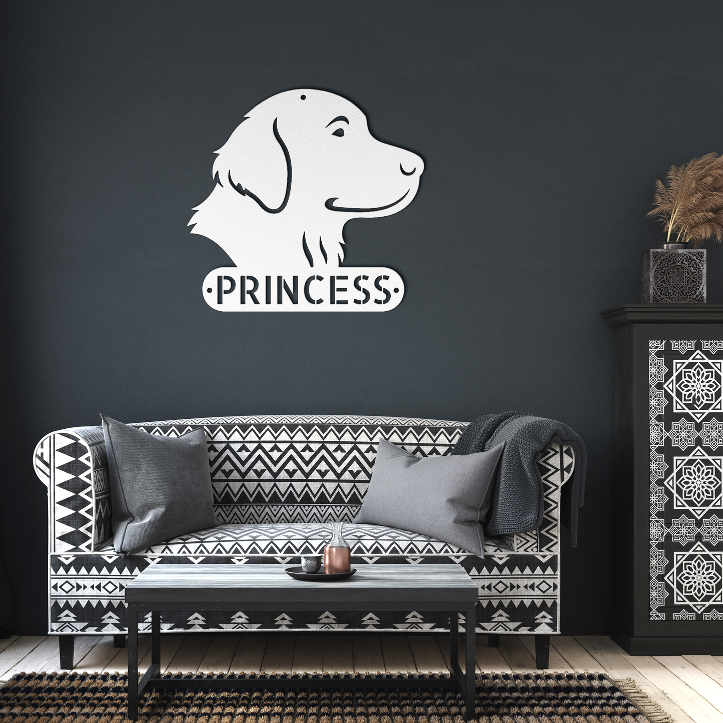 Custom Golden Retriever Head Steel Wall Art