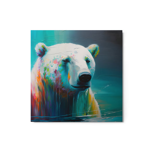 Polar Bear Acrylic Metal Print